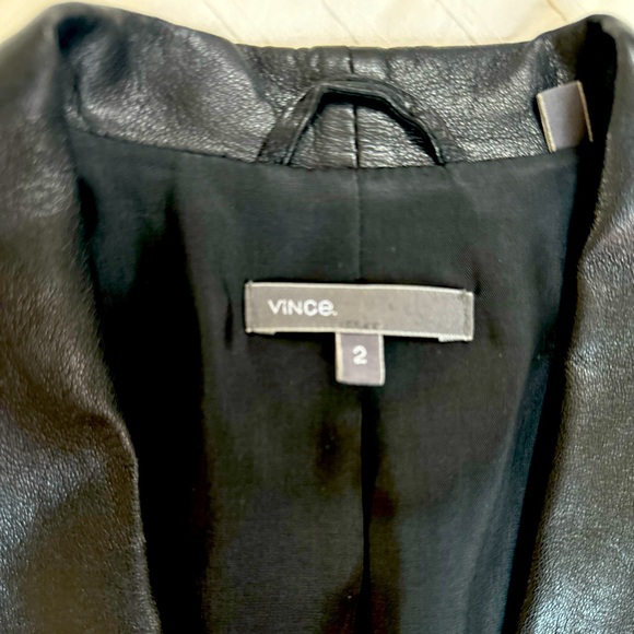 Vince Genuine Leather Blazer - Picture 5 of 16